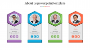 About Us PowerPoint Template With Hexagon Shape