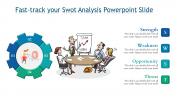 Editable SWOT Analysis PowerPoint Slide for Presentation