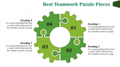 Editable Teamwork Puzzle Pieces PowerPoint Template