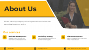 Amazing About Us PowerPoint And Google Slides Themes