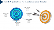 Sales Presentation Template With Target Images	PPT