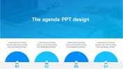 Stunning Agenda PPT Design Slide Template-Four Node
