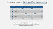 Elegant Best Business Plan Presentation With Calendar