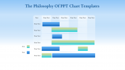 Elegant PPT Chart Templates Slide Design-Blue Color