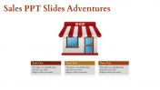 Awesome Sales PPT Slide Template Design-Three Node