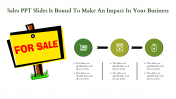 Customizable Sales PPT Slides with Three Icons