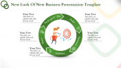 Circle Design New Business Presentation Template With Target