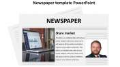 Newspaper Template PowerPoint Presentation and Google Slides