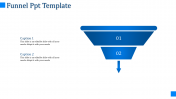 Magnificent Funnel PPT Template with Two Nodes Slides