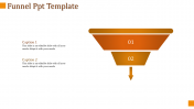 Elegant Funnel PPT Template With Orange Color Slide