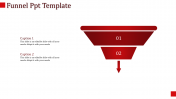Innovative Funnel PPT Template With Red Color Slide