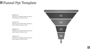 Magnificent Funnel PPT Template Presentation with Four Nodes
