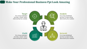 Customized Professional Business PPT Presentation-Four Node