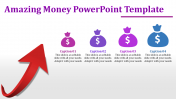Editable Money PowerPoint Template Slide-Four Node
