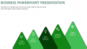 Astounding Business PowerPoint Design on Green Colour Nodes