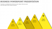 Magnificent Business PowerPoint Design on Orangre Colour Node