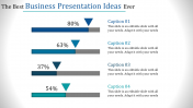 Business Presentation Ideas Templates with Four Nodes