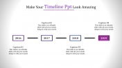 Editable Timeline PPT Template With Glowing Background