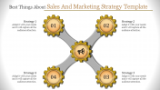 Gear Shaped  Sales And Marketing Strategy Template