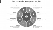 Effective Corporate Sales Presentation PPT In Grey Color