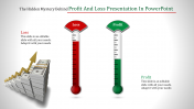 Two Node Profit And Loss Presentation In PowerPoint
