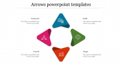 Incredible Four Node Arrows PowerPoint Templates