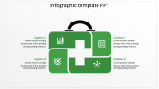 Incredible Infographic Template PPT In Green Color Slide
