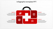 Stunning Infographic Template PPT With Red Color Slide