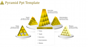 Elegant Pyramid PPT Template In Yellow Color Slide