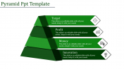 Use Pyramid PPT Template In Green Color Slide Design