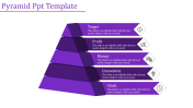 Effective Pyramid PPT Template Presentation-Five Node