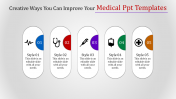 Awesome Medical PPT Templates Slide Design-Five Node