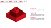 Stunning PowerPoint Cube Template In Red Color Slide Design