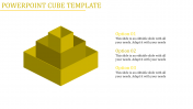 Our Predesigned PowerPoint Cube Template In Yellow Color