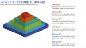 Stunning PowerPoint Cube Template In Multicolor Slide