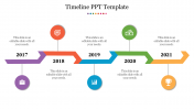 Multi-Color Timeline PowerPoint Template and Google Slides