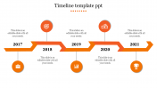 Astounding Timeline Template PPT with Five Nodes Slides