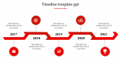 Imaginative Timeline Template PPT with Five Nodes Slides