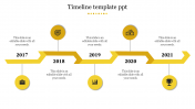 Innovative Timeline Template PPT with Five Nodes Slides