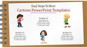 Effective Cartoon PowerPoint Templates With Three Node