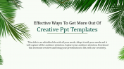 Best Creative PPT Templates With Green Color Slide Design