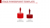 Stunning Stage PowerPoint Template In Red Color Slide