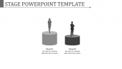 Editable Stage PowerPoint Template In Grey Color Slide
