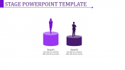 Affordable Stage PowerPoint Template In Purple Color
