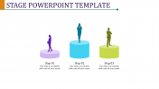 Creative Stage PowerPoint Template In Multicolor Slide