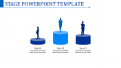 Amazing Stage PowerPoint Template With Three Nodes