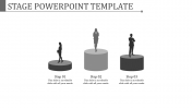 Attractive Stage PowerPoint Template In Grey Color