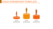 Stunning Stage PowerPoint Template In Orange Color Slide