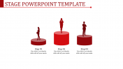 Best Stage PowerPoint Template With Red Color Slide