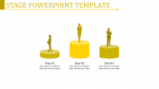 Use Stage PowerPoint Template In Yellow Color Slide